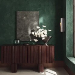 Coco Round Forest Green Glass Hurricane Candle Holder Small 20 Coco Round Forest Green Glass Hurricane Candle Holder Small -Furniture Sale CB2FA23 09B hero