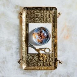 Stalk Gold Serving Platter 11 Stalk Gold Serving Platter -Furniture Sale CB2HOL21 36C heroOC21 1x1