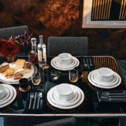 Inge White Dinner Plate 9 Inge White Dinner Plate -Furniture Sale CB2HOL22 05B V1