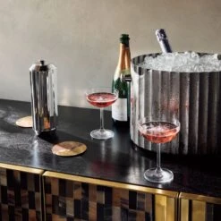 Milano Stainless Steel Champagne Bucket -Furniture Sale CB2HOL22 11B hero