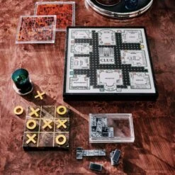 Indah Brown Marble Tic-Tac-Toe -Furniture Sale CB2HOL22 PR 07A hero 1