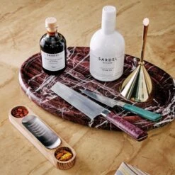 Lockjaw Nakiri Knife With Purple Burl Wood Handle -Furniture Sale CB2HOL22 PR 09A hero 1