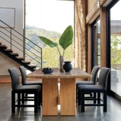 Falls Black Upholstered Dining Chair -Furniture Sale CB2SP22 LF 7C hero