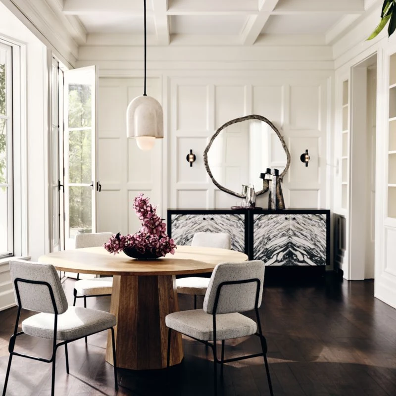 Laze White Upholstered Dining Chair 4 Laze White Upholstered Dining Chair - Image 2