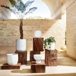 Zen White Clay Indoor/Outdoor Planter -Furniture Sale CB2SU22 24A v1 RET