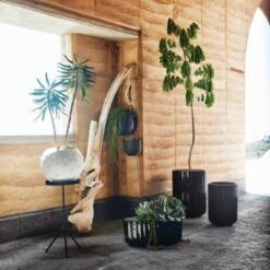 Pavilion Black Cocktail Table/Plant Stand 21.5" -Furniture Sale CB2SU23 16B RET