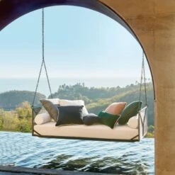 Waverly Dark Grey Outdoor Throw Pillow 23" -Furniture Sale CB2SU23 17B V1 RET 2