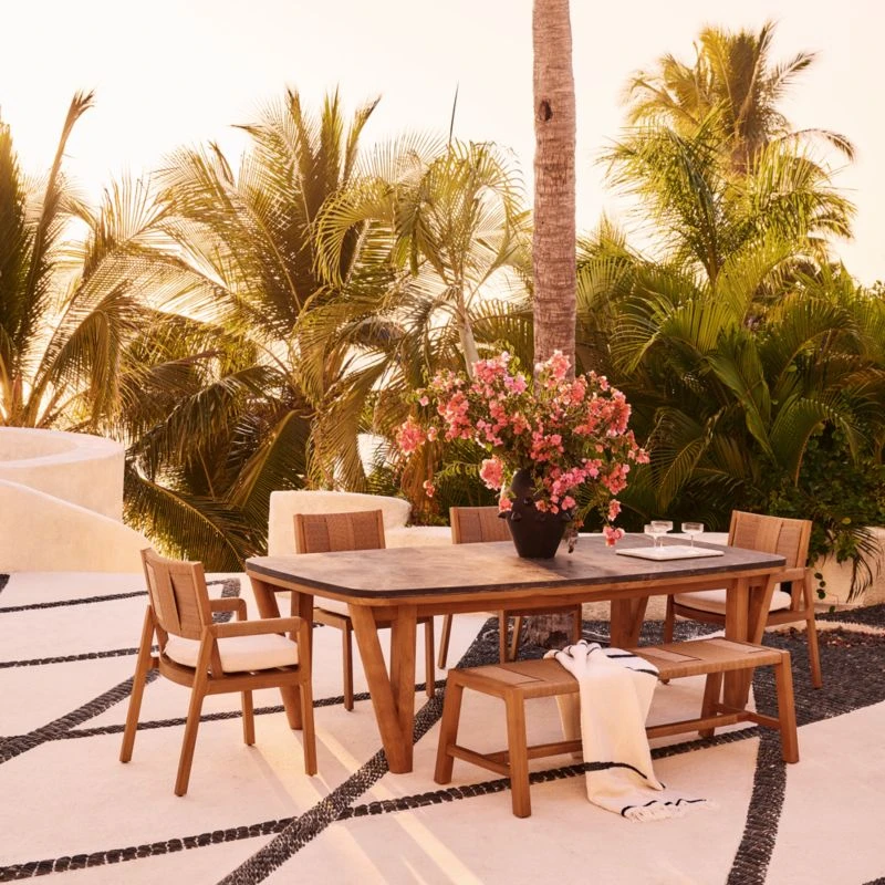 Roc Bluestone And Teak Outdoor Dining Table 4 Roc Bluestone And Teak Outdoor Dining Table - Image 2