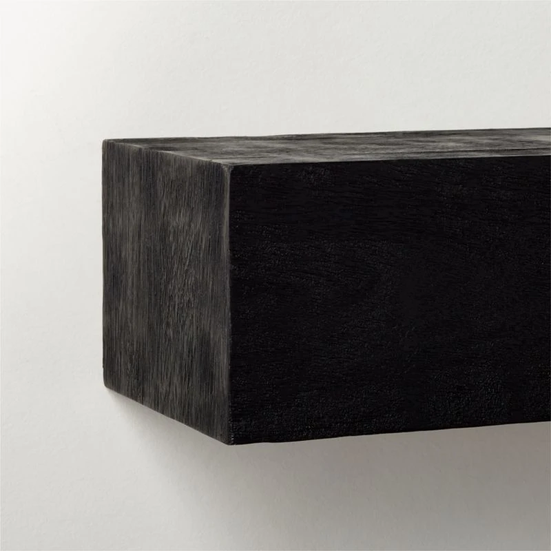 Caia Black Mantel Shelf 60" 8 Caia Black Mantel Shelf 60" - Image 6