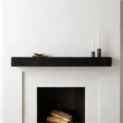 Caia Black Mantel Shelf 60" 11 Caia Black Mantel Shelf 60" -Furniture Sale CaiaBlkMantelLedge60inAV3SHS21
