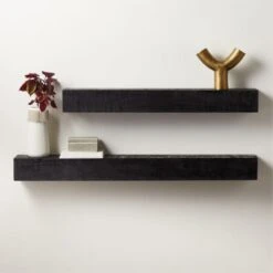 Caia Black Mantel Shelf 60" 13 Caia Black Mantel Shelf 60" -Furniture Sale CaiaBlkMantelLedgeGroupFHS21
