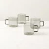 Cantina Smoke Glass Coffee Mug Set Of 4 2 Cantina Smoke Glass Coffee Mug Set Of 4 -Furniture Sale CantinaSmokeGlassMugS4SHS23