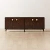 Carbon Brown Burl Wood Media Console 2 Carbon Brown Burl Wood Media Console -Furniture Sale CarbonBnBrlWdMdCredenzaSHF22