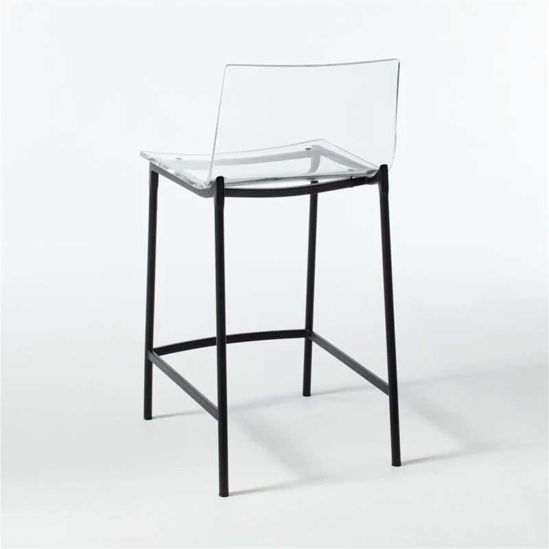 Chiaro Clear Counter Stool Black 8 Chiaro Clear Counter Stool Black - Image 6