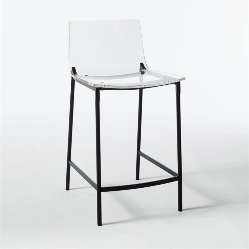 Chiaro Clear Counter Stool Black 6 Chiaro Clear Counter Stool Black - Image 4