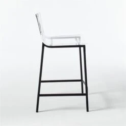Chiaro Clear Counter Stool Black 13 Chiaro Clear Counter Stool Black -Furniture Sale ChiaroBlackBarStool30inSDF20