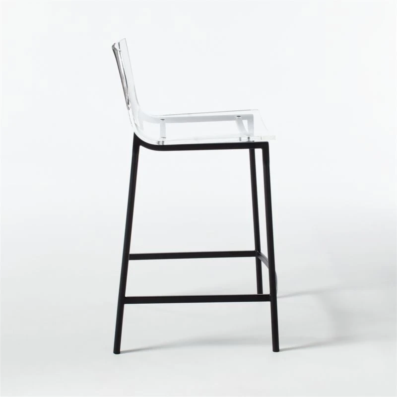 Chiaro Clear Counter Stool Black 7 Chiaro Clear Counter Stool Black - Image 5