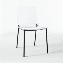 Chiaro Clear Chair Black Set Of 4 -Furniture Sale ChiaroBlackChair3QF20