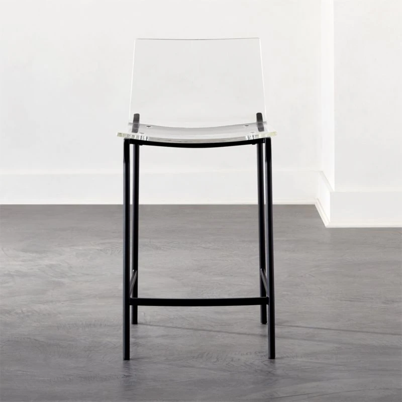Chiaro Clear Counter Stool Black 3 Chiaro Clear Counter Stool Black