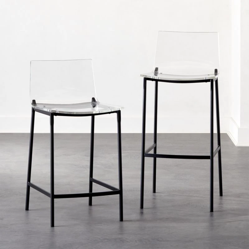Chiaro Clear Counter Stool Black 4 Chiaro Clear Counter Stool Black - Image 2