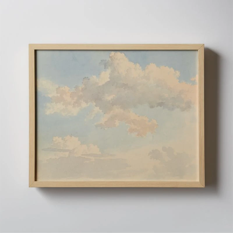 'Clouds Against Blue Sky' Framed Acrylic Painting By Abraham Teerlink 20''X16'' 3 'Clouds Against Blue Sky' Framed Acrylic Painting By Abraham Teerlink 20''X16''