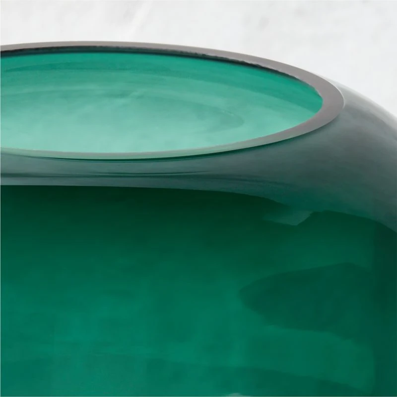 Coco Round Forest Green Glass Hurricane Candle Holder Small 7 Coco Round Forest Green Glass Hurricane Candle Holder Small - Image 5