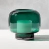 Coco Round Forest Green Glass Hurricane Candle Holder Small -Furniture Sale CocoFrstGrnSmlGlsHrrcnSHS22