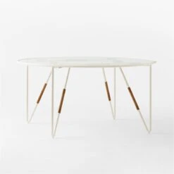 Colombe Round Ivory Metal Outdoor Dining Table With Glass Top 13 Colombe Round Ivory Metal Outdoor Dining Table With Glass Top -Furniture Sale ColombeBlancDiningTable3QSSS23