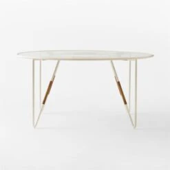 Colombe Round Ivory Metal Outdoor Dining Table With Glass Top 12 Colombe Round Ivory Metal Outdoor Dining Table With Glass Top -Furniture Sale ColombeBlancDiningTableSOSSS23