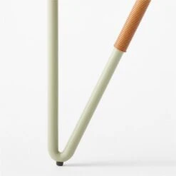 Colombe Round Green Metal Outdoor Dining Table With Glass Top -Furniture Sale ColombeVertDiningTableAVSSS23