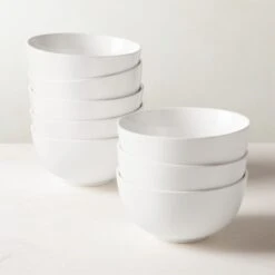 Contact White Soup Bowl Set Of 8