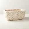 Conway Rectangular White Cotton Storage Basket Small 2 Conway Rectangular White Cotton Storage Basket Small -Furniture Sale ConwayBasketWhiteSHS22