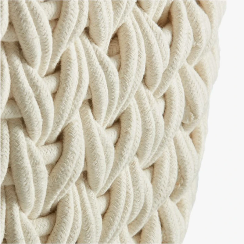 Conway Rectangular White Cotton Storage Basket Small 7 Conway Rectangular White Cotton Storage Basket Small - Image 5