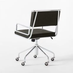 Court Black Vegan Leather Office Chair 14 Court Black Vegan Leather Office Chair -Furniture Sale CourtBlackOfficeChair3QBSSS22