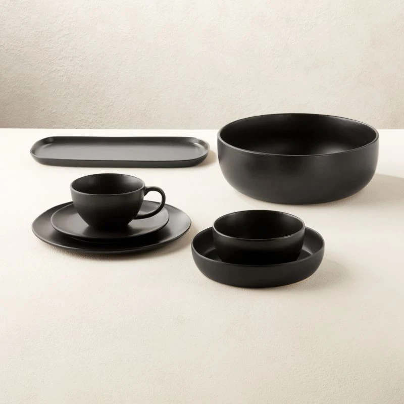 Crisp Matte Black Serving Bowl 4 Crisp Matte Black Serving Bowl - Image 2