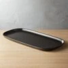 Crisp Rectangular Matte Black Serving Platter 1 Crisp Rectangular Matte Black Serving Platter -Furniture Sale CrispMatteBlackRecPlatterSHS18