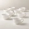 Crisp Matte White Coffee Mug Set Of 8 -Furniture Sale CrispMatteWhiteMugS8SHF20