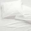 Organic Cotton Percale 400 Thread Count White Sheet Sets -Furniture Sale CttnPrcl400TCQSheetSWhtSHF21