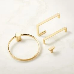 Damon Polished Brass Towel Ring -Furniture Sale DamonPlshdBrsBthrmHrdwrGrpFHF22