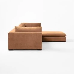 Deseo 4-Piece Modular Copper Brown Performance Velvet Sectional Sofa -Furniture Sale Deseo4PcCpprSectSofaSDSSF23