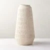 Domitia Textured Ivory White Vase Tall -Furniture Sale DomitiaTxtrdVaseSHS23