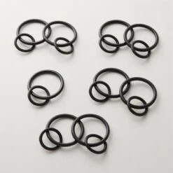 Matte Black Curtain Rings Set Of 9