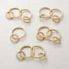 Brushed Brass Curtain Rings Set Of 9 -Furniture Sale DraperyRingsBrshdBrassS9AVSHF21