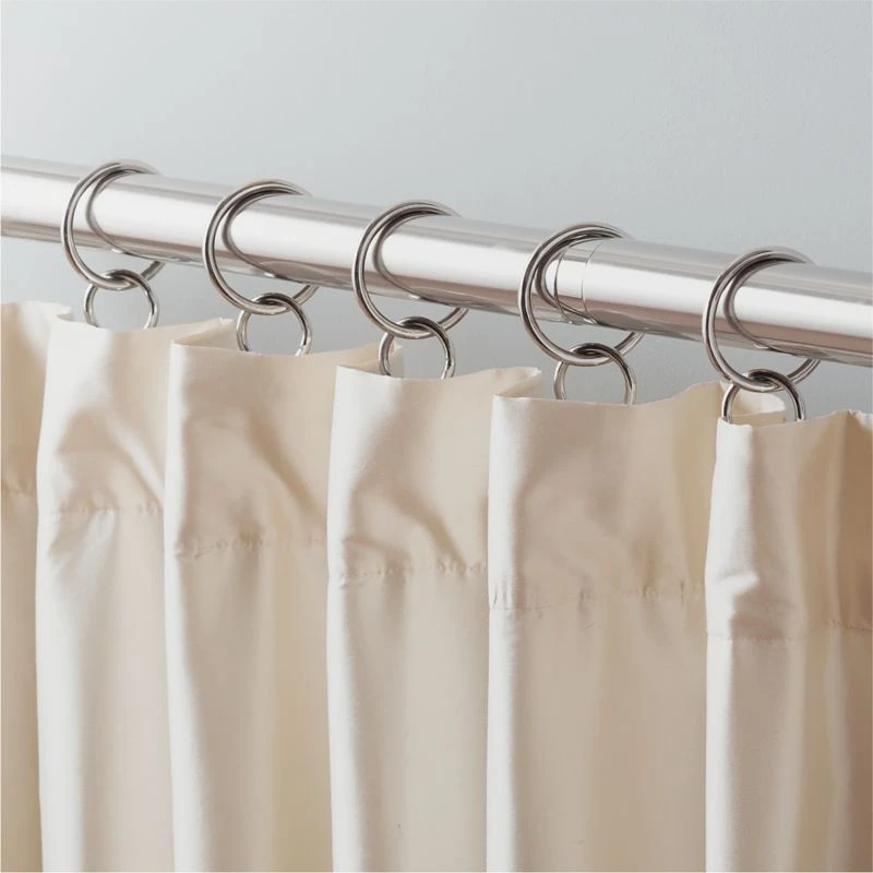 Polished Nickel Curtain Rings Set Of 9 4 Polished Nickel Curtain Rings Set Of 9 - Image 2