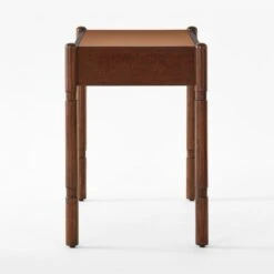 Dreher Brown Leather Desk With Drawer -Furniture Sale DreherWoodDeskSDSSS22