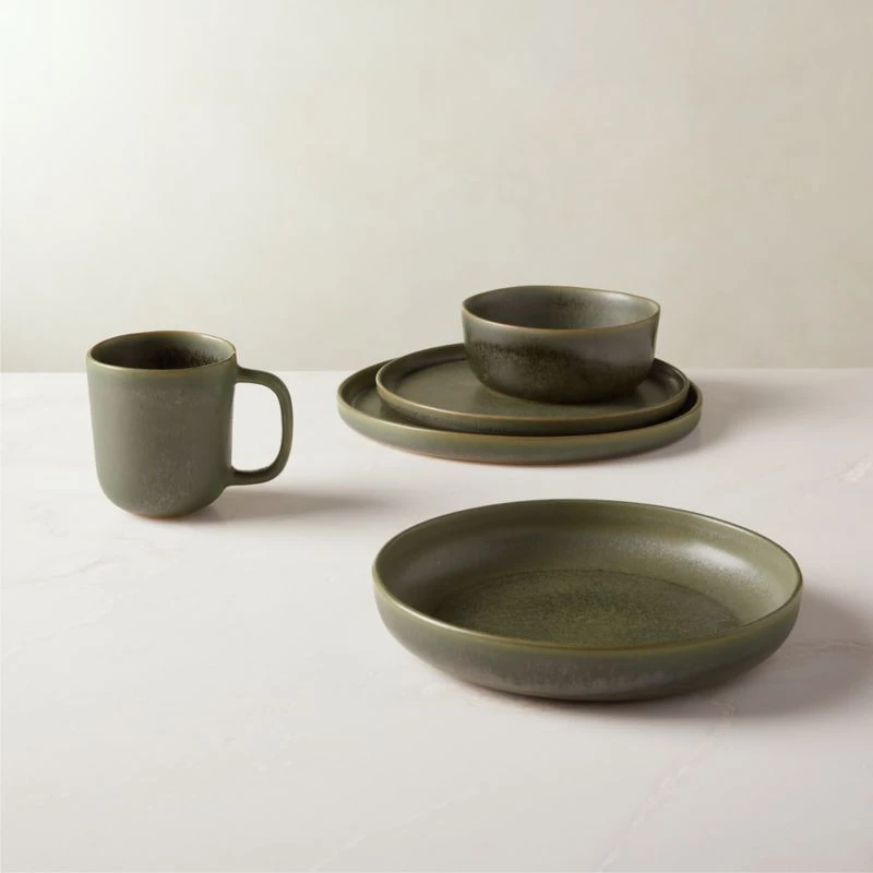 Drift Green Pasta Bowl With Reactive Glaze 5 Drift Green Pasta Bowl With Reactive Glaze - Image 3