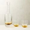 Duval Decanter With Amber Double Old-Fashioned Glasses Set Of 2 -Furniture Sale DuvalDecanterWS2AmberDOFSHF21