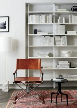 Stairway White Wall-Mounted Bookcase - 96" Height -Furniture Sale EmbassyDirectorsChairJN20