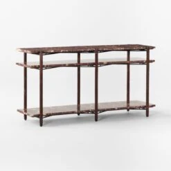 Ember Red Marble Console Table -Furniture Sale EmberRdMrblConsoleTable3QSSF22