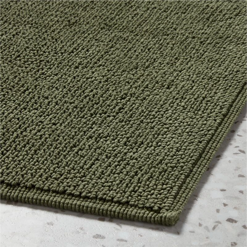 En Pointe Organic Cotton Green Bath Mat 24"x36" 4 En Pointe Organic Cotton Green Bath Mat 24"x36" - Image 2